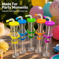 Gobelets en plastique de qualité alimentaire de 500 ml avec logo personnalisé, options d'impression multiples, origine Chine, pour les fêtes