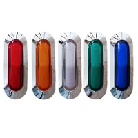 Feux latéraux à LED avec base chromée pour camion, remorque, 12V 24V, camping-car, caravane, feux de dégagement, lampe latérale de bateau, ambre rouge