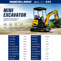 Mini-excavatrice sur chenilles multi-poids avec angle de montée maximal de 30 degrés, garantissant la stabilité sur les fermes montagneuses
