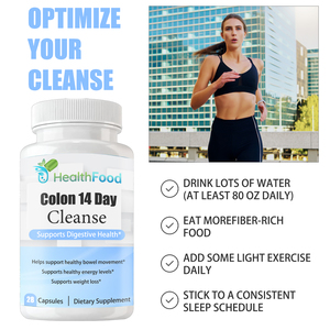 Capsules de nettoyage du côlon en 14 jours, fourniture d'usine, régulent le transit intestinal avec feuille de séné, complément alimentaire pour un intestin sain - Product Image 4