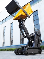 Kostenloser Versand Selbstladender Elektrischer 4x4 Mini-Dumper Diesel 500Kg Raupentransporter China Mini-Dumper für Garten- und Landschaftsbau