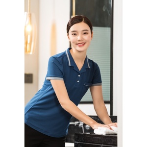 Uniforme <span class=keywords><strong>de</strong></span> ménage pour hôtel, ensemble <span class=keywords><strong>de</strong></span> vêtements <span class=keywords><strong>de</strong></span> travail à manches courtes pour le personnel <span class=keywords><strong>de</strong></span> <span class=keywords><strong>nettoyage</strong></span>, tenue professionnelle pour les employés d'étage, <span class=keywords><strong>printemps</strong></span>-été 2022-09 - Product Image 5