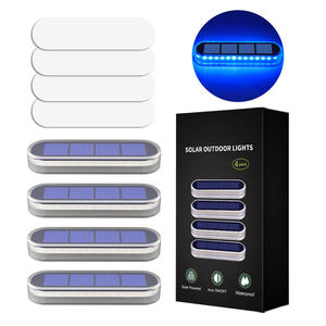 Lot de <span class=keywords><strong>4</strong></span> lampes solaires LED étanches IP68 pour marches, éclairage extérieur automatique pour allées, couloirs, portes et garages - Product Image 5