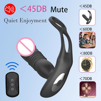Vente en gros de plug anal en silicone, télécommande, vibration, électrochoc, 100% étanche, stimulateur anal masculin