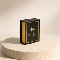 Boîte d'emballage de parfum noir et or en gros, boîte cadeau magnétique personnalisée avec logo pour flacons d'huile essentielle d'Attar Oud Arabe