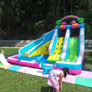 บ้านลมเด็กเล่นกลางแจ้งพร้อมสไลเดอร์และสระน้ำ รุ่น NB-93009 ทำจากไนลอน ขายดี - Product Image 2