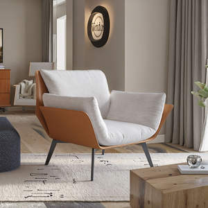 Fauteuil de lecture confortable rembourré, fauteuil de salon moderne, fauteuil inclinable de loisirs, canapé simple, chaise de bureau ou de chambre douce - Product Image 2