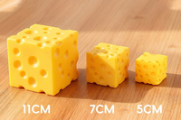 Vente en gros : Jouet anti-stress géant en TPR à remontée lente, cube à presser en forme de fromage, 12 cm, jouet souple géant en forme de fromage