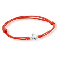 Bracelet ajustable en argent 925 avec ruban multicolore et perles, motif voilier, pour femme, fille, épouse, unisexe, bracelet tressé