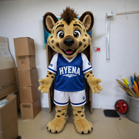 Peluche Mascotte Sportive Hyène Super Douce de la Marque Shengye, Remplie d'EVA, Idéale pour la Promotion de Tournois de Football