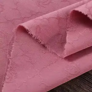 OEM Service Upholstery Custom Elegant Pattern Rose Flower Embroidered Pure Cotton Jacquard Fabrics for Clothing