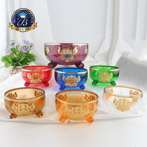 Ensemble de bols de service islamiques arabes de luxe, 1 grand, 6 petits et 6 bols décorés de couleurs, dernier design pour le Ramadan et la table familiale, vente en gros - Product Image 1