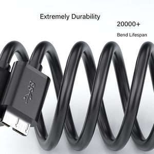 Câble OEM ODM Type-C vers Micro USB 3.0 10 Gbit/s avec blindage tressé, charge rapide 3A pour disques durs externes Seagate <span class=keywords><strong>LaCie</strong></span> - Product Image 3