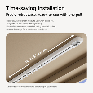 <span class=keywords><strong>Rail</strong></span> motorisé télescopique Zigbee 3.0 pour rideaux intelligents à taille flexible - Product Image 2