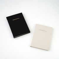 Cuaderno diario de lino y tela de tapa dura con impresión de logotipo personalizado A5 Office Business Brb & Pouring Into Me Journal