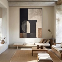 Peinture à l'huile abstraite faite à la main d'art mural moderne personnalisé sur toile tendue photos pour la décoration intérieure oeuvre d'hôtel