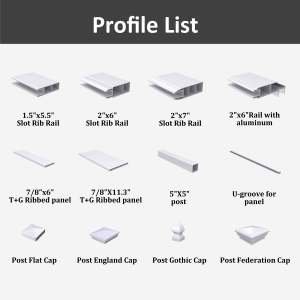 Заводская цена, 6*8 футов, виниловые панели для уличного забора - Product Image 3