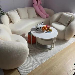 Zxm Small Teddy Boucle <b>Lounge</b> Leisure Relax Accent Arm <b>Chair</b> Upholster Modern Luxury Single Sofa <b>Living</b> <b>Room</b> Armchair - Product Image 5