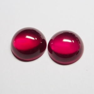 थोक सिंथेटिक रूबी रत्न आधा गेंद cabochon 8mm flatback मोती