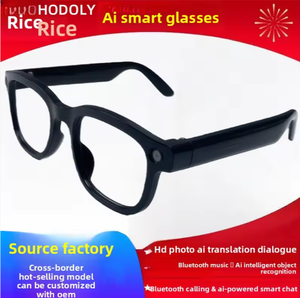 Lunettes de traduction intelligentes IA avec caméra vidéo 1080P, écran flottant, contrôle par bouton tactile pour musique, appels et assistant vocal TR90 - Product Image 2