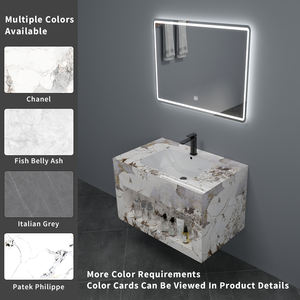 Évier en céramique à joint zéro intégré Rock Plate Luxe Minimalisme Surface solide Comptoir Salle de bain Vanité Amérique centrale et du Sud - Product Image 4