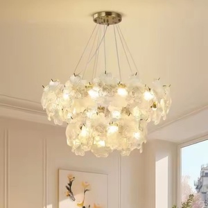 Lustre de plafond moderne nordique de luxe, luminaire suspendu pour intérieur, salon, salle à manger, design floral, <span class=keywords><strong>pissenlit</strong></span>, lampe suspendue en verre - Product Image 3