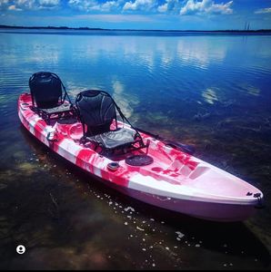 2.7m <span class=keywords><strong>deux</strong></span> pièces modulaire bateau aileron pédale kayak simple bateau de pêche pagaie kayaks de pêche kayak d'eau bateaux de sports nautiques - Product Image 5