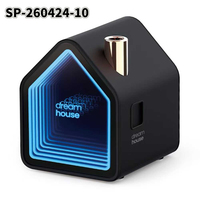 Mini enceinte Bluetooth Dream House avec lumière miroir infini, enceinte sans fil portable blanche/noire avec musique apaisante intégrée
