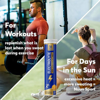 Comprimés effervescents d'électrolytes OEM/ODM pour l'hydratation et la performance sportive, soutien énergétique pour adultes, sans sucre, réhydratation rapide