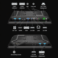 Gootoox PC Industrial Todo en Uno sin Ventilador con Panel Táctil Capacitivo de 12/21.5 Pulgadas IP65 Intel Core I3/i5 Windows 10/Linux OEM 15.6 15
