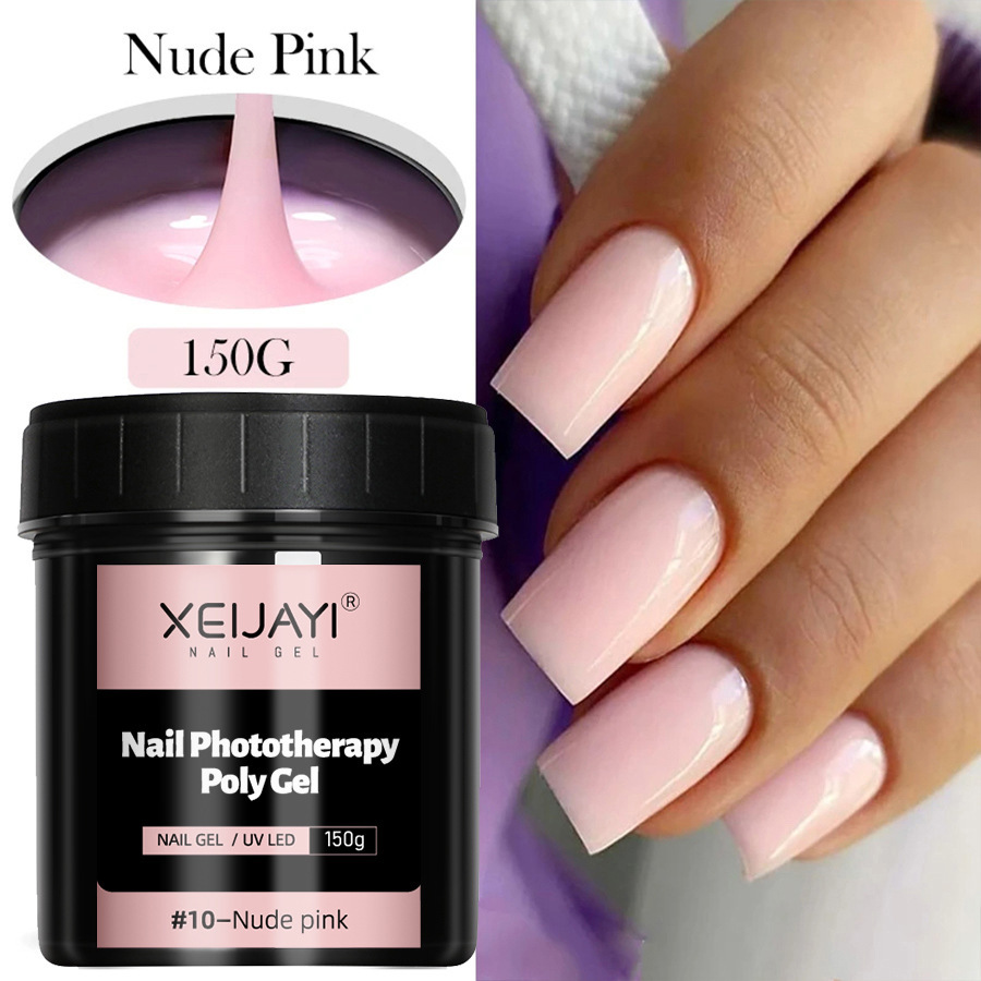 150g#10-Gel de extensión rosa nude