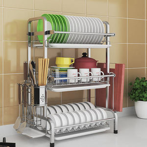 <span class=keywords><strong>Escurridor</strong></span> de <span class=keywords><strong>platos</strong></span> multicapa ajustable para cocina al por mayor organizador de fregadero - Product Image 6