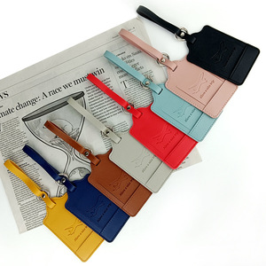 Etiqueta de equipaje de cuero multicolor al por mayor, etiqueta de identificación para billetes de avión, etiqueta de clasificación de equipaje de viaje, etiqueta de viaje para equipaje. - Product Image 1