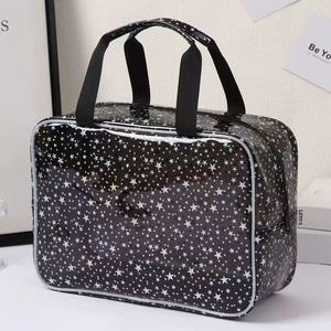 Meilleures ventes de sac de maquillage en TPU souple transparent holographique rose - Product Image 4