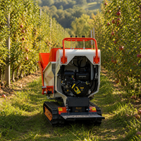 Mini-dumper sur chenilles compact de 500 kg, moteur Briggs&Stratton 4 temps, petit dumper sur chenilles à déchargement automatique