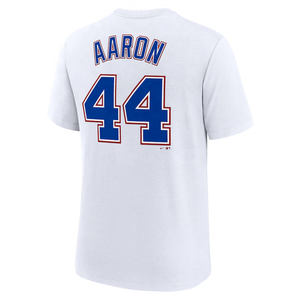 Personalizado Sublimação <span class=keywords><strong>Braves</strong></span> Hank Aaron White Throwback Cooper-stown <span class=keywords><strong>Baseball</strong></span> <span class=keywords><strong>Jersey</strong></span> - Product Image 1