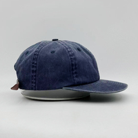Gorra de Béisbol Personalizada de Algodón Lavado de Alta Calidad, Estilo Desestructurado, 6 Paneles, Ajustable para Hombre, Visera Plana, Cierre a Presión, para Golf, con Logotipo Personalizado