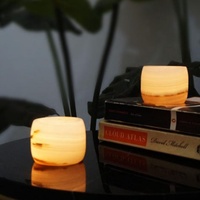 Porte-bougie votif WeiVibe en onyx blanc translucide, éclat lumineux, approvisionnement en gros OEM pour hôtels, salons et décoration intérieure