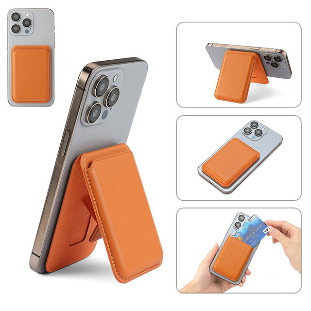 ZCTC-BOX High Quality A-type Bracket Design PU Leather Card Wallet Magnetic Phone Case Card Holder Custom Logo for iPhone 17 Pro