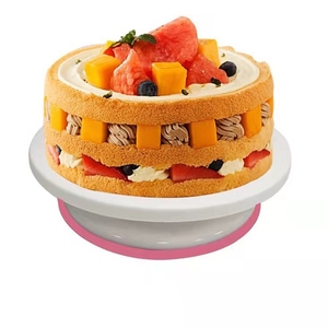 Plastik döner kek standı 11 inç kaymaz dönen kek pikap kek dekorasyon araçları malzemeleri - Product Image 3