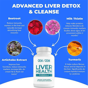 Compléments alimentaires à base de plantes pour le soutien du foie, formule avancée pour le soutien de la santé du foie, métabolisme des graisses, aide aux <span class=keywords><strong>enzymes</strong></span> digestives, OEM ODM - Product Image 2