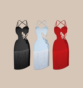 Vestido Profesional de Baile Latino con Borlas y Tirantes, Diseño sin Espalda, Transpirable, para Samba y Chachachá, para Mujer, en Poliéster - Product Image 6