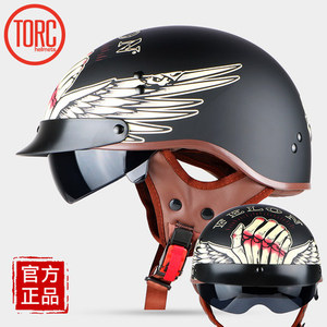 <span class=keywords><strong>Casco</strong></span> Abierto <span class=keywords><strong>TORC</strong></span> con Visera Solar Interna, <span class=keywords><strong>Casco</strong></span> de Motocicleta Vintage de Media Cara para Verano, <span class=keywords><strong>Casco</strong></span> Retro con Certificación DOT T55 - Product Image 3