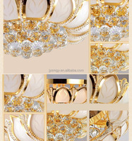 Lustres en cristal Lotus classiques à montage encastré JYLIGHTING, design européen, lampes de plafond LED, lumière blanche froide AC pour salon