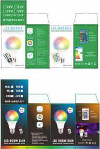 Ampoule LED RGB Colorée à Capteur Solaire 9W A60 Culot E27 Boîtier Plastique Température de Couleur à Changement Progressif Télécommande Boîte de Couleurs - Product Image 4