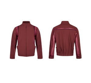 Chaqueta deportiva cortavientos de nailon ligera para hombre, venta al por mayor, chaqueta de chándal para correr de verano informal de Color rojo en contraste, ropa de invierno - Product Image 6