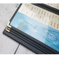 Yimi Cuir Personnalisé A4 Taille PU Cuir Menu Dossier pour Restaurants Logo En Relief Inclus