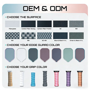 Raquette <span class=keywords><strong>de</strong></span> pickleball portable en <span class=keywords><strong>fibre</strong></span> <span class=keywords><strong>de</strong></span> carbone Kevlar haute torsion, 16 mm, structure alvéolée, surface texturée pressée à froid, sweet spot fiable - Product Image 4