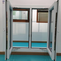 Portes et fenêtres en PVC à verre trempé teinté, résistantes aux intempéries, avec moustiquaire en fibre de verre, pour le contrôle des insectes dans les appartements (vente en gros)