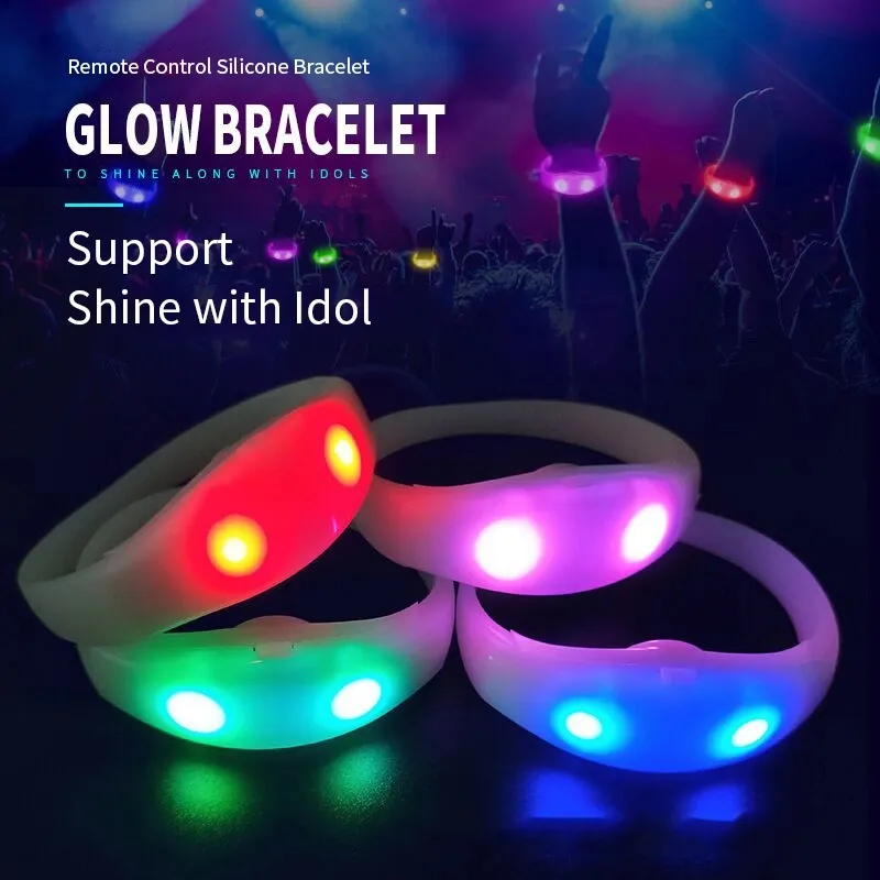 LED FlashingSilicone Bracelet Sensor Sound Activated Light Up Wristband Sound Activated Silicone LED Flashing Bracelet Wristband